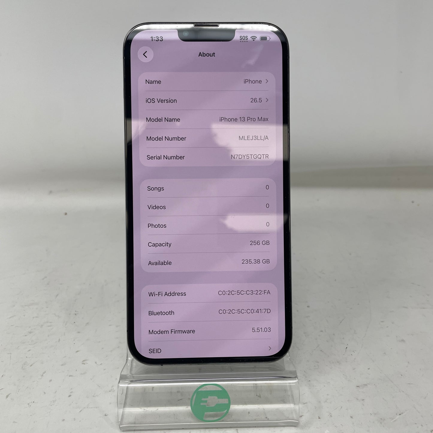 Factory Unlocked Apple iPhone 13 Pro Max 256GB Graphite MLEJ3LL/A