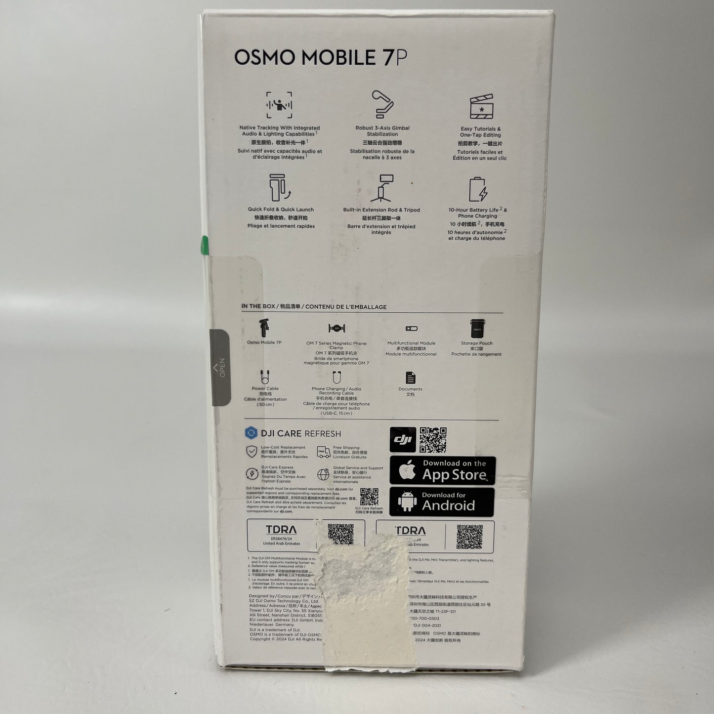 New DJI Osmo Mobile 7P  Intelligent Tracking Phone Gimbal CP.OS.00000401.02