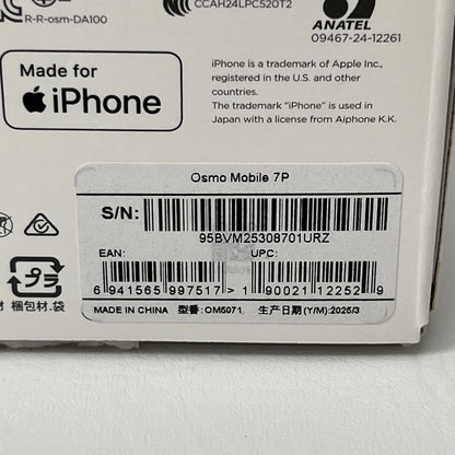 New DJI Osmo Mobile 7P  Intelligent Tracking Phone Gimbal CP.OS.00000401.02