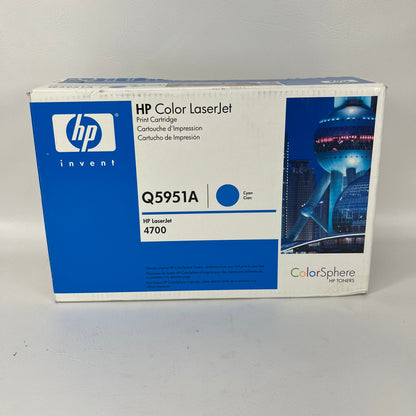 New HP Invent 643A Cyan Original LaserJet Toner Cartridge Q5951A