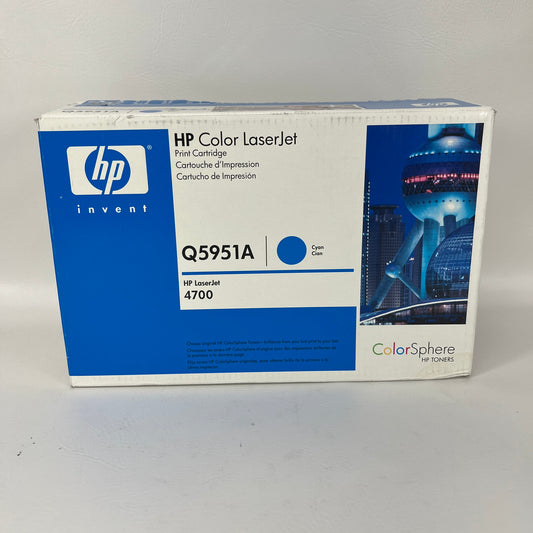 New HP Invent 643A Cyan Original LaserJet Toner Cartridge Q5951A