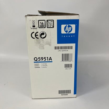 New HP Invent 643A Cyan Original LaserJet Toner Cartridge Q5951A