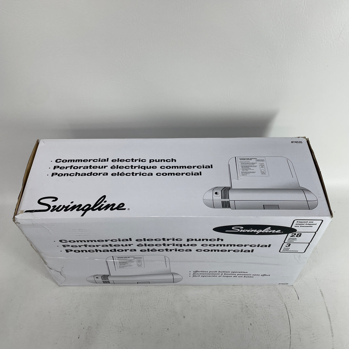 New Swingline 74535 Commercial Electric 3 Hole Punch Heavy Duty 28 Sheet