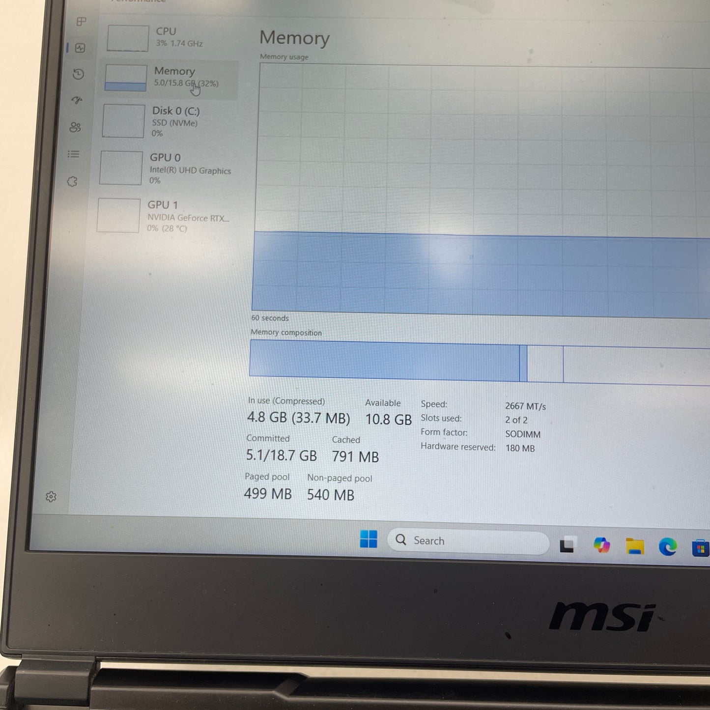 MSI Leopard GL65 MS-16U7 15.6" i7-10750H 2.6GHz 16GB RAM 512GB SSD GeForce RTX 