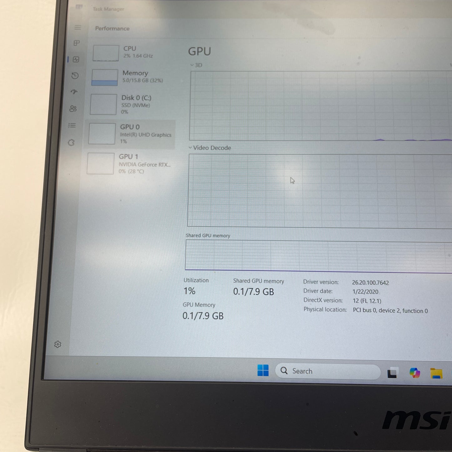 MSI Leopard GL65 MS-16U7 15.6" i7-10750H 2.6GHz 16GB RAM 512GB SSD GeForce RTX 
