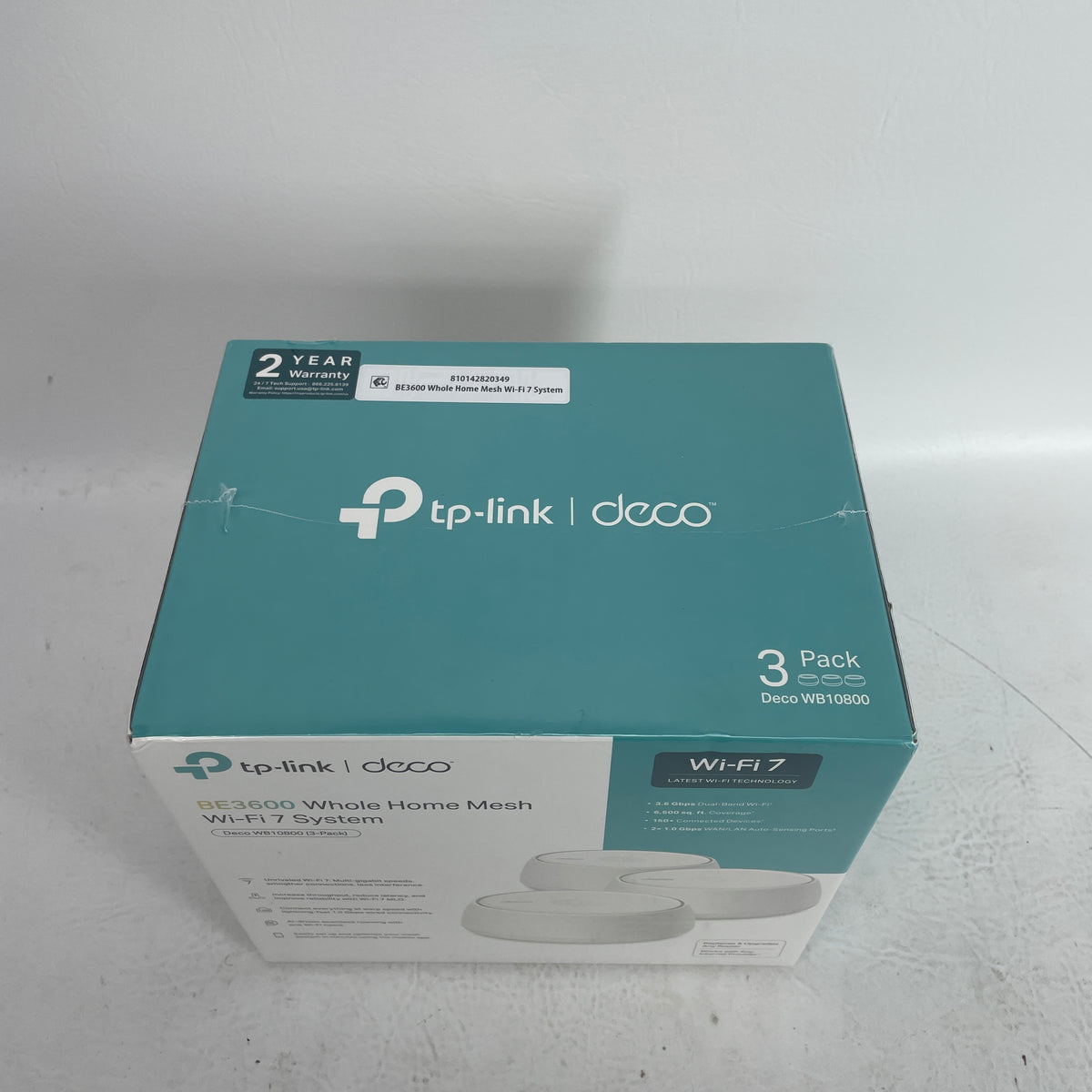 New TP-Link Deco WB10800 3-Pack Mesh Wi-Fi System