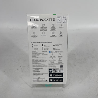 New DJI Osmo Pocket 3 9.4MP 4K Action Camera CP.OS.00000301.01