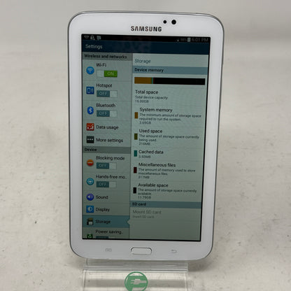 WiFi Only Samsung Tablet SM-T217S 7.0" 16GB White