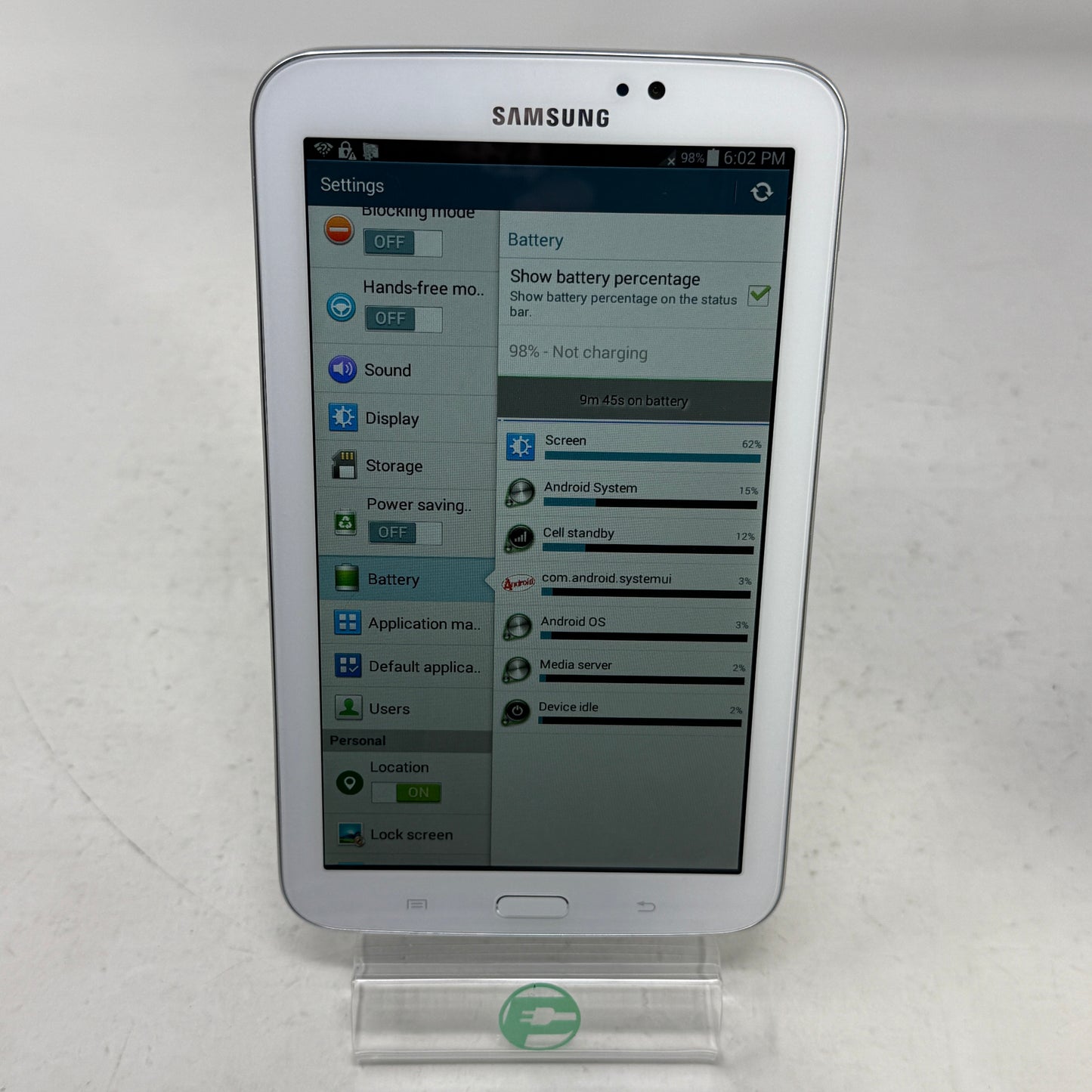 WiFi Only Samsung Tablet SM-T217S 7.0" 16GB White