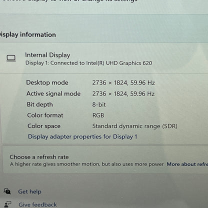Microsoft Surface Pro 6 AS5LMBG 12.3" i5-8650U 1.6GHz 8GB RAM 128GB SSD