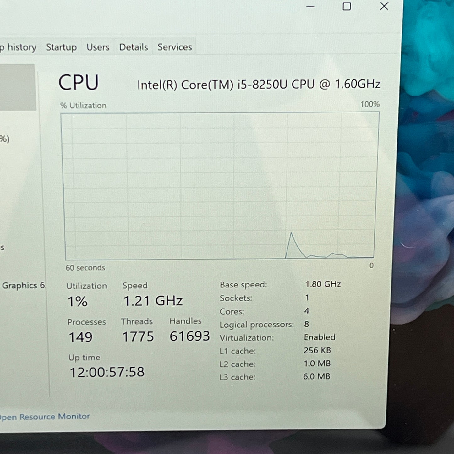 Microsoft Surface Pro 6 AS5LMBG 12.3" i5-8650U 1.6GHz 8GB RAM 128GB SSD