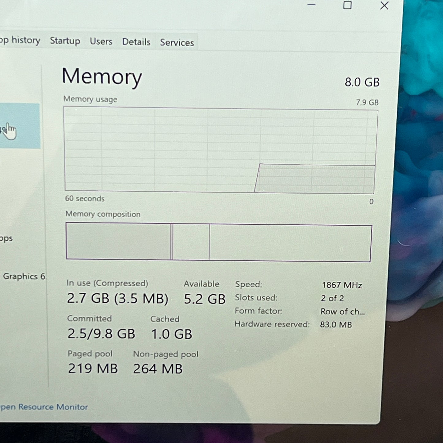 Microsoft Surface Pro 6 AS5LMBG 12.3" i5-8650U 1.6GHz 8GB RAM 128GB SSD