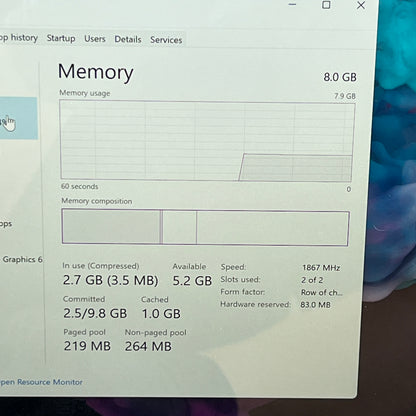 Microsoft Surface Pro 6 AS5LMBG 12.3" i5-8650U 1.6GHz 8GB RAM 128GB SSD