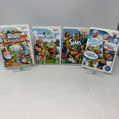 Lot of 4 Nintendo Wii MySim Kingdom, MySim, The Sims 2 Pets & MySim Collection Games