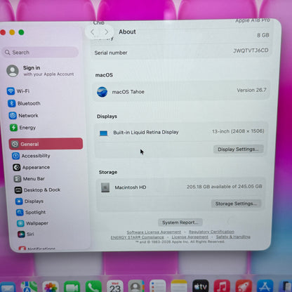 2026 Apple MacBook Neo 13" A18 Pro 5C GPU 4.0GHz 8GB RAM 256GB SSD MHFH4LL/A