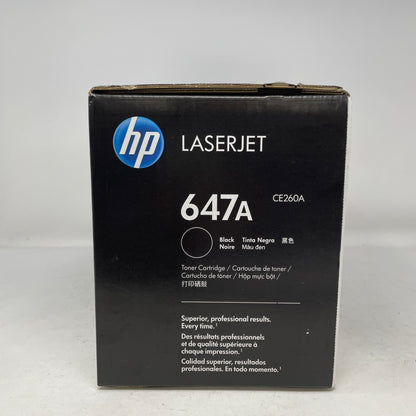 New HP LaserJet 647A Black Original Toner Cartridge CE260A