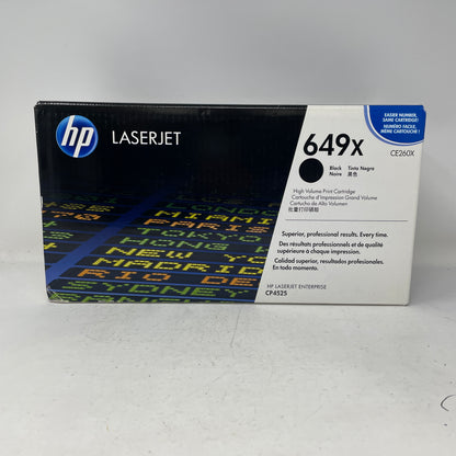 New HP 649X LaserJet Black/Tinta/Negra/Noire Printer Toner Cartridges 4 Pack CE260X