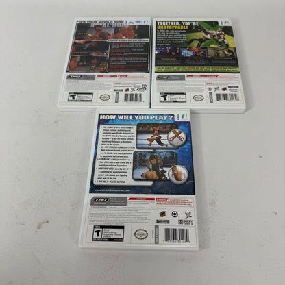 Lot of 3 Nintendo Nintendo Wii Games- WWE