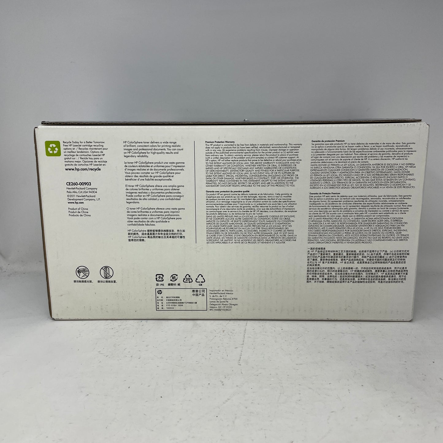 New HP 649X LaserJet Black/Tinta/Negra/Noire Printer Toner Cartridges 4 Pack CE260X