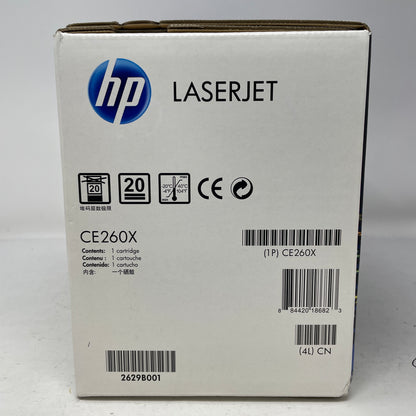 New HP 649X LaserJet Black/Tinta/Negra/Noire Printer Toner Cartridges 4 Pack CE260X