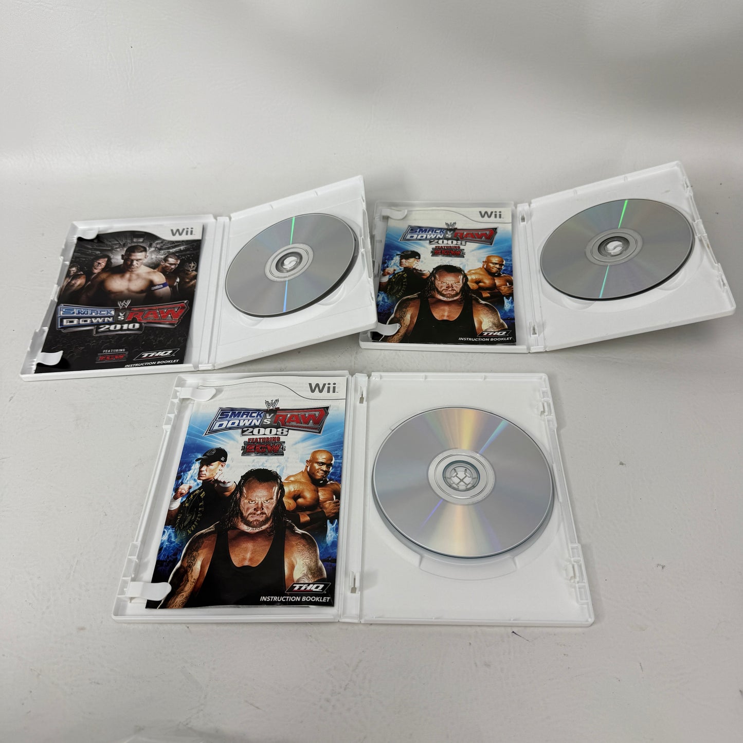 Lot of 3 Nintendo Nintendo Wii Games- WWE