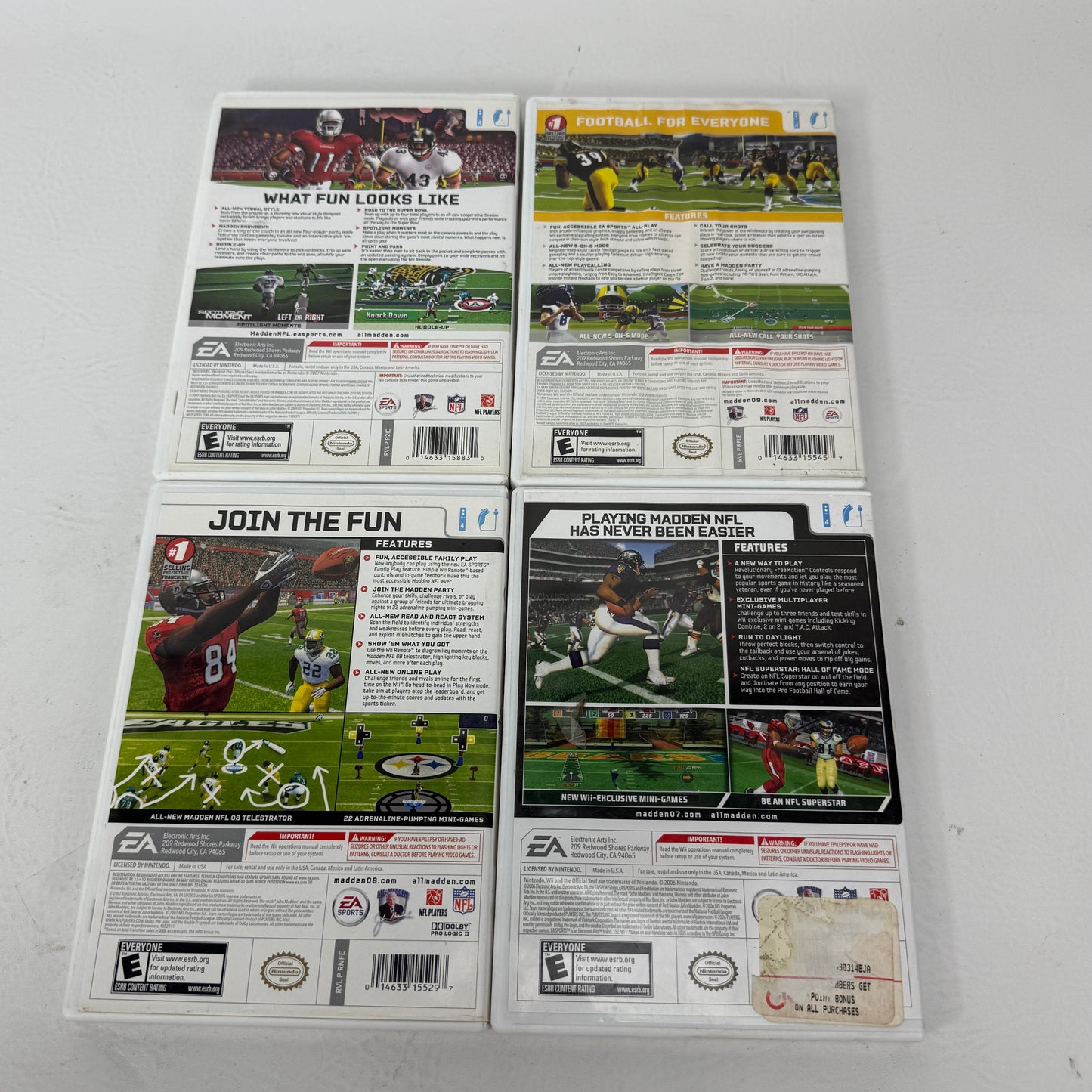 Lot of 4  Games Nintendo Wii 