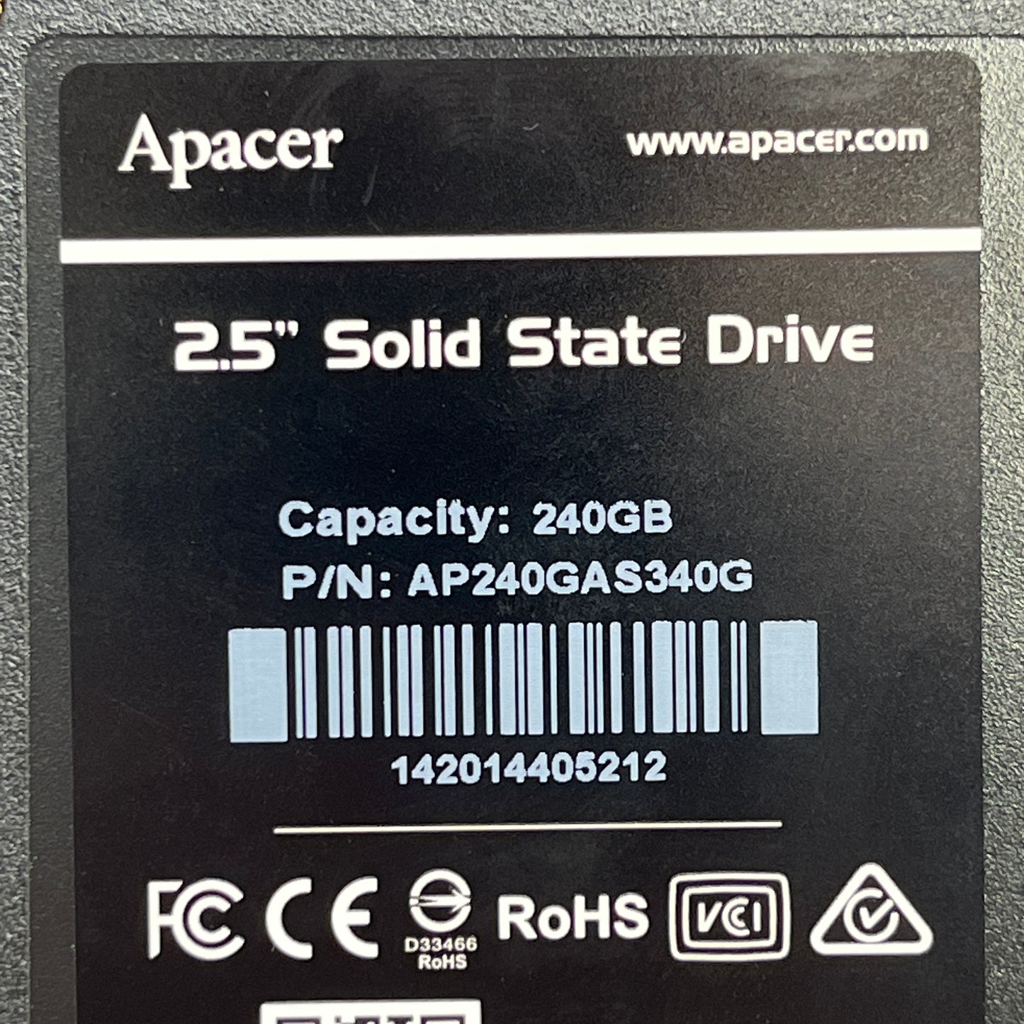 Apacer 2.5" Panther 240GB SATA III 6Gbps SSD AP20GAS340G