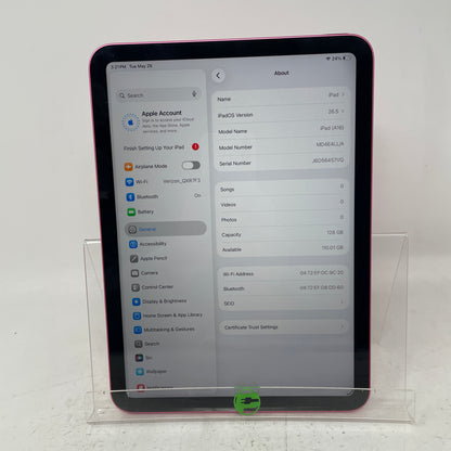 WiFi Only Apple iPad 11" (A16) 128GB Pink MD4E4LL/A