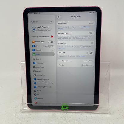 WiFi Only Apple iPad 11" (A16) 128GB Pink MD4E4LL/A