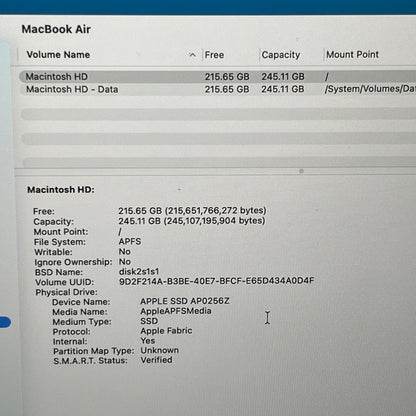 2025 Apple MacBook Air 15" M4 10C GPU 4.5GHz 16GB RAM 256GB SSD A3241