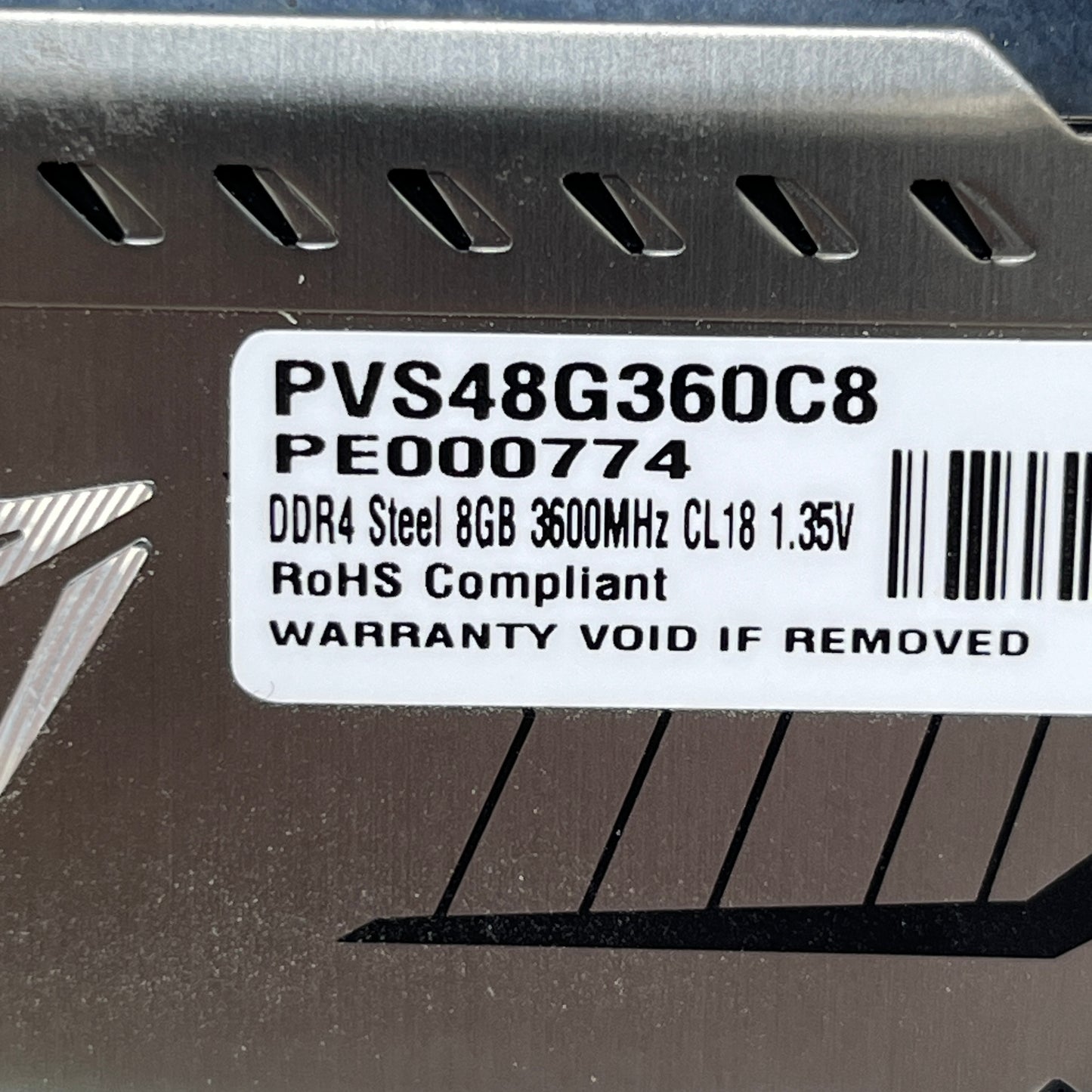 Patriot Viper Steel 8GB (1x8GB) RAM DDR4 3600MHz PVS48G360C8