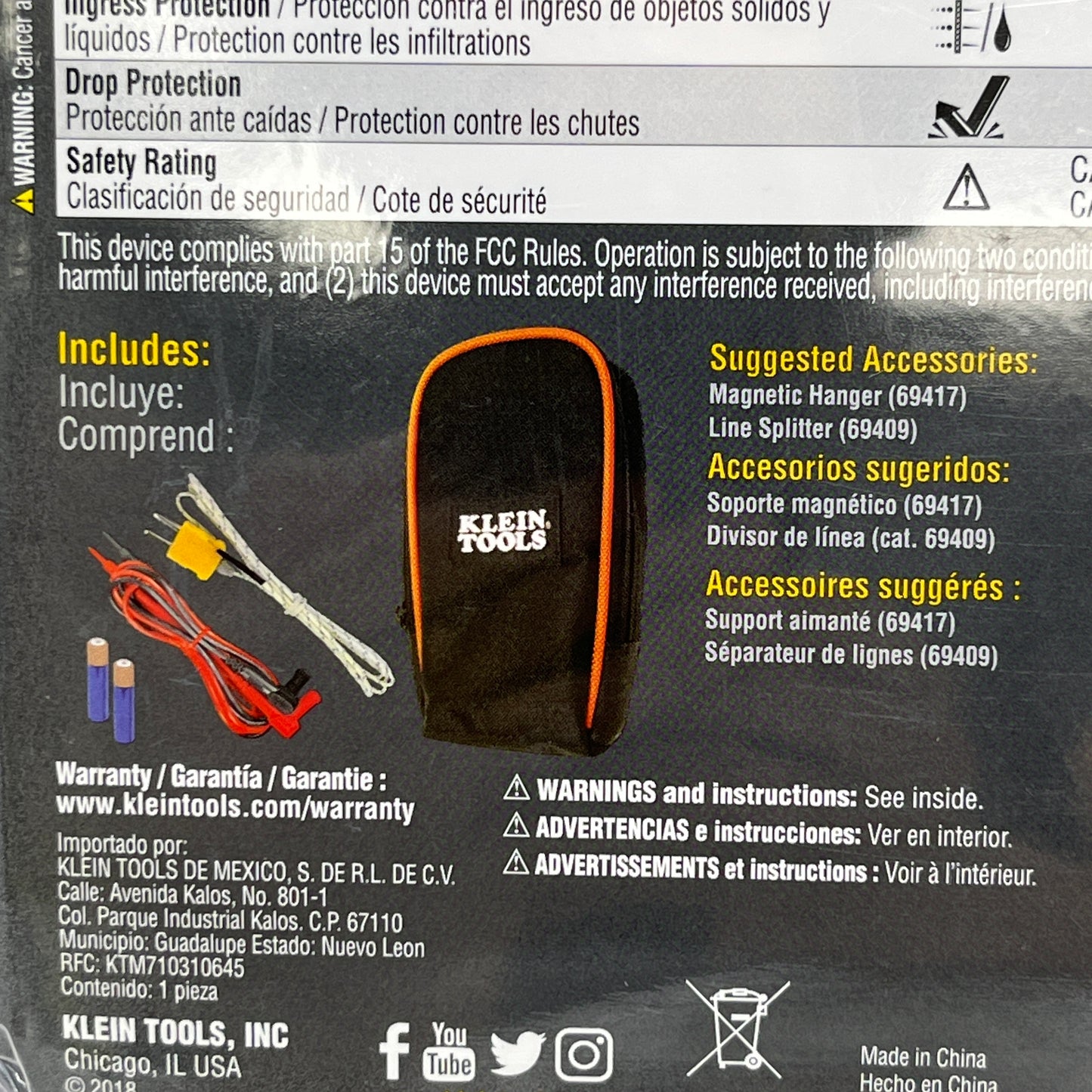New Klein  Tool 600A AC Auto Ranging True RMS Digital Clamp Meter CL700