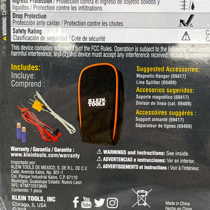 New Klein  Tool 600A AC Auto Ranging True RMS Digital Clamp Meter CL700