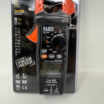 New Klein  Tool 600A AC Auto Ranging True RMS Digital Clamp Meter CL700