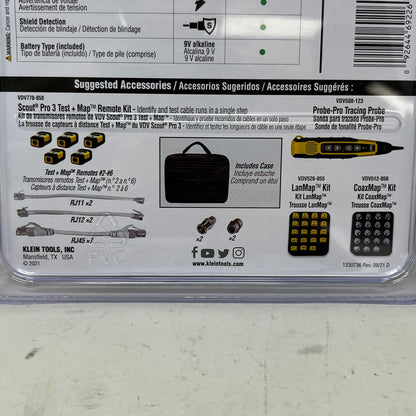 New Klein  Tools Ethernet Cable Tester Kit with Scout Pro 3 Tester VDV501-851