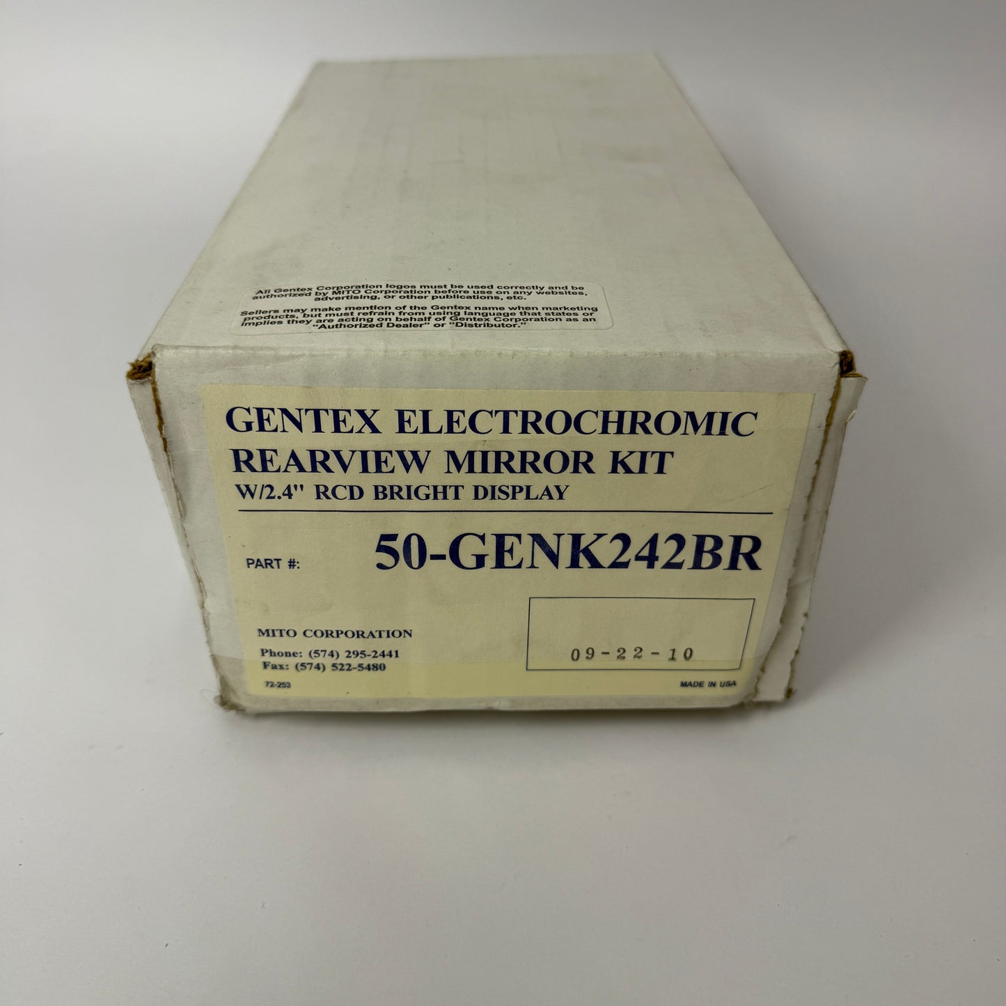 New Gentex Electrochromic  Rearview Mirror Kit 50-GENK242BR