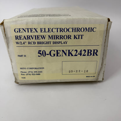 New Gentex Electrochromic  Rearview Mirror Kit 50-GENK242BR