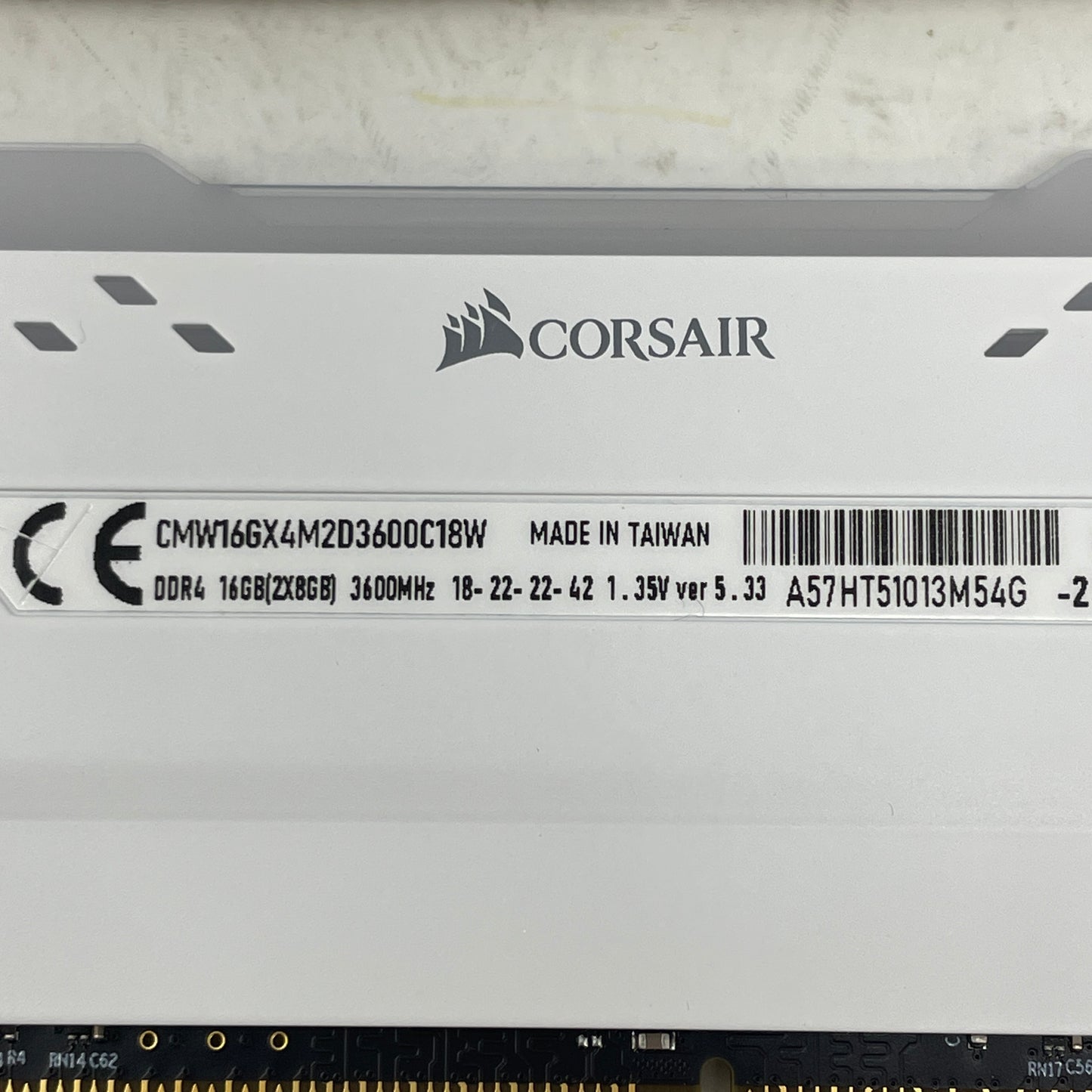 Corsair Vengeance RGB Pro 16GB (2x8GB) RAM DDR4 3600MHz CMW16GX4M2D3600C18W