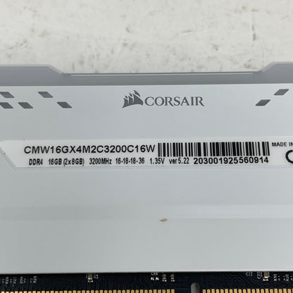 Corsair Vengeance RGB Pro 16GB (2x8GB) RAM DDR4 3200MHz CMW16GX4M2C3200C16W