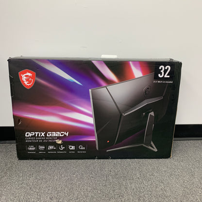 New MSI Optix G32C4W 32" Curved Gaming Monitor 165Hz 1ms FHD 1080p  DP HDMI