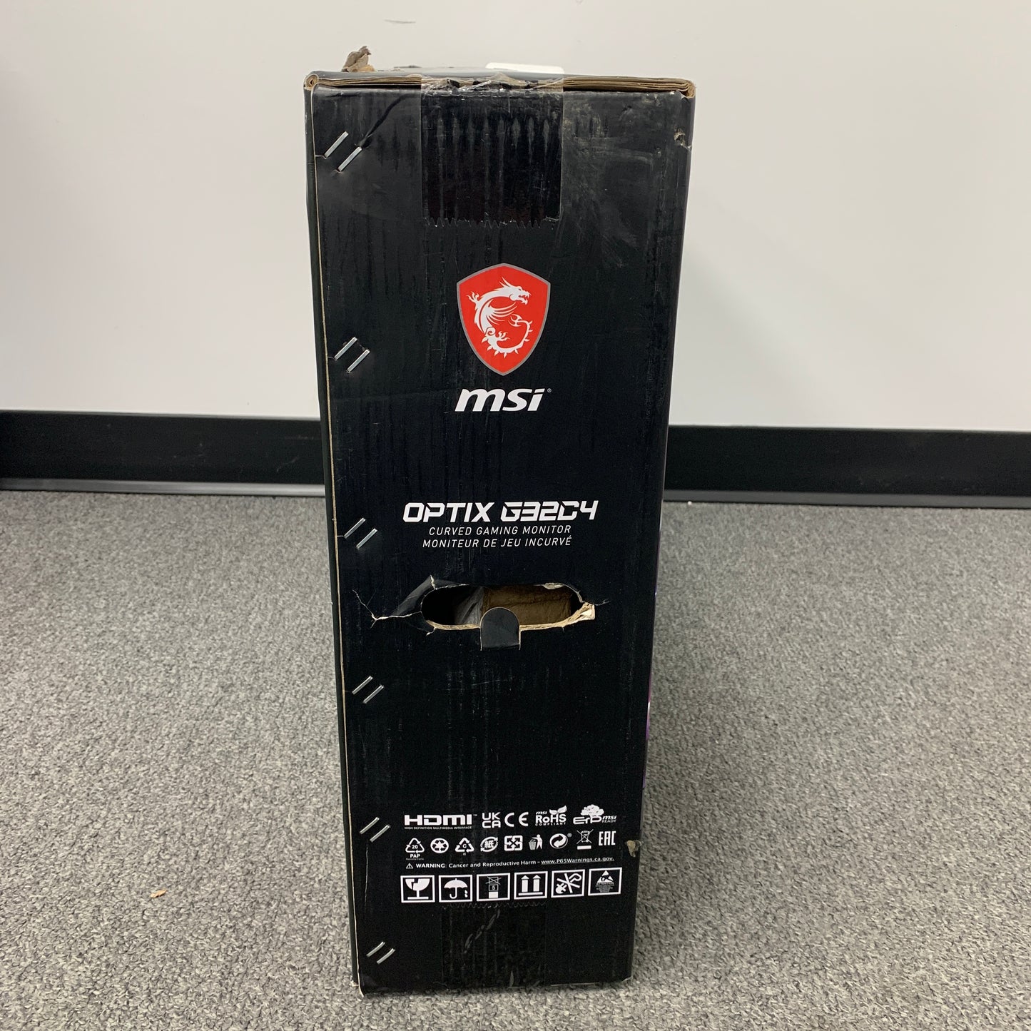 New MSI Optix G32C4W 32" Curved Gaming Monitor 165Hz 1ms FHD 1080p  DP HDMI
