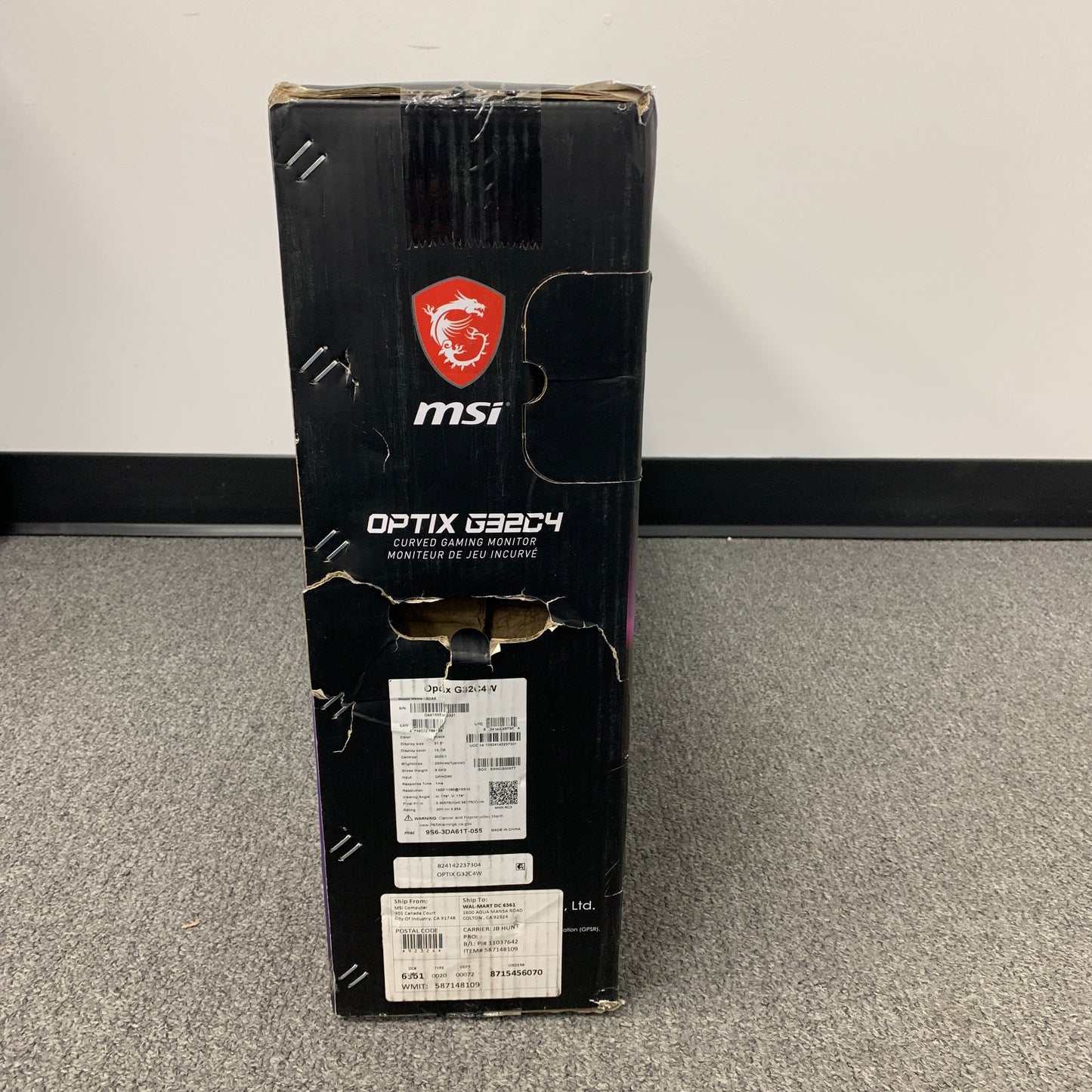 New MSI Optix G32C4W 32" Curved Gaming Monitor 165Hz 1ms FHD 1080p  DP HDMI