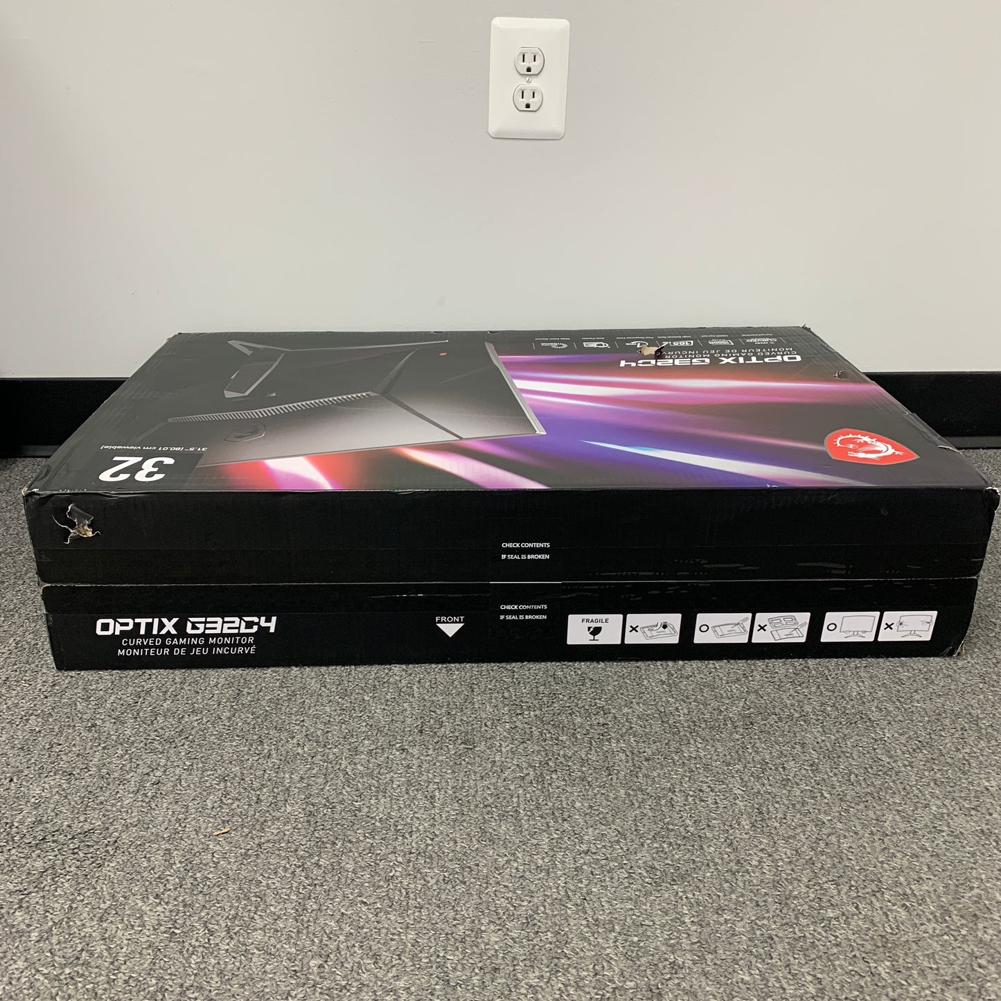 New MSI Optix G32C4W 32" Curved Gaming Monitor 165Hz 1ms FHD 1080p  DP HDMI