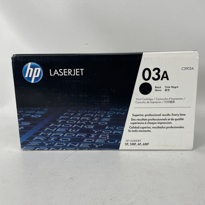 New HP LaserJet 03A Black Toner Cartridge C3903A