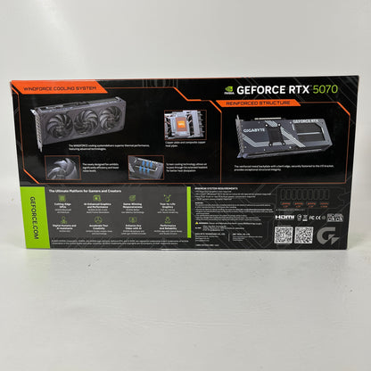 New Gigabyte GeForce RTX 5070 Windforce OC 12GB GDDR7 Graphics Card GV-N5070WF3OC-12GD