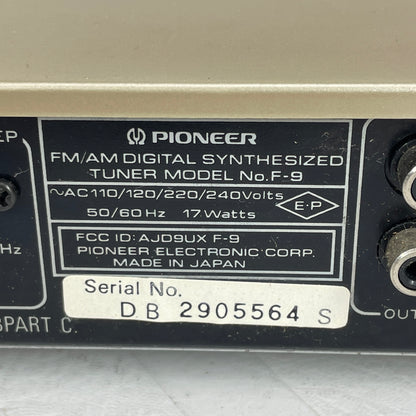 Pioneer AJD9UX FM/AM Digital Synthesized Tuner F-9