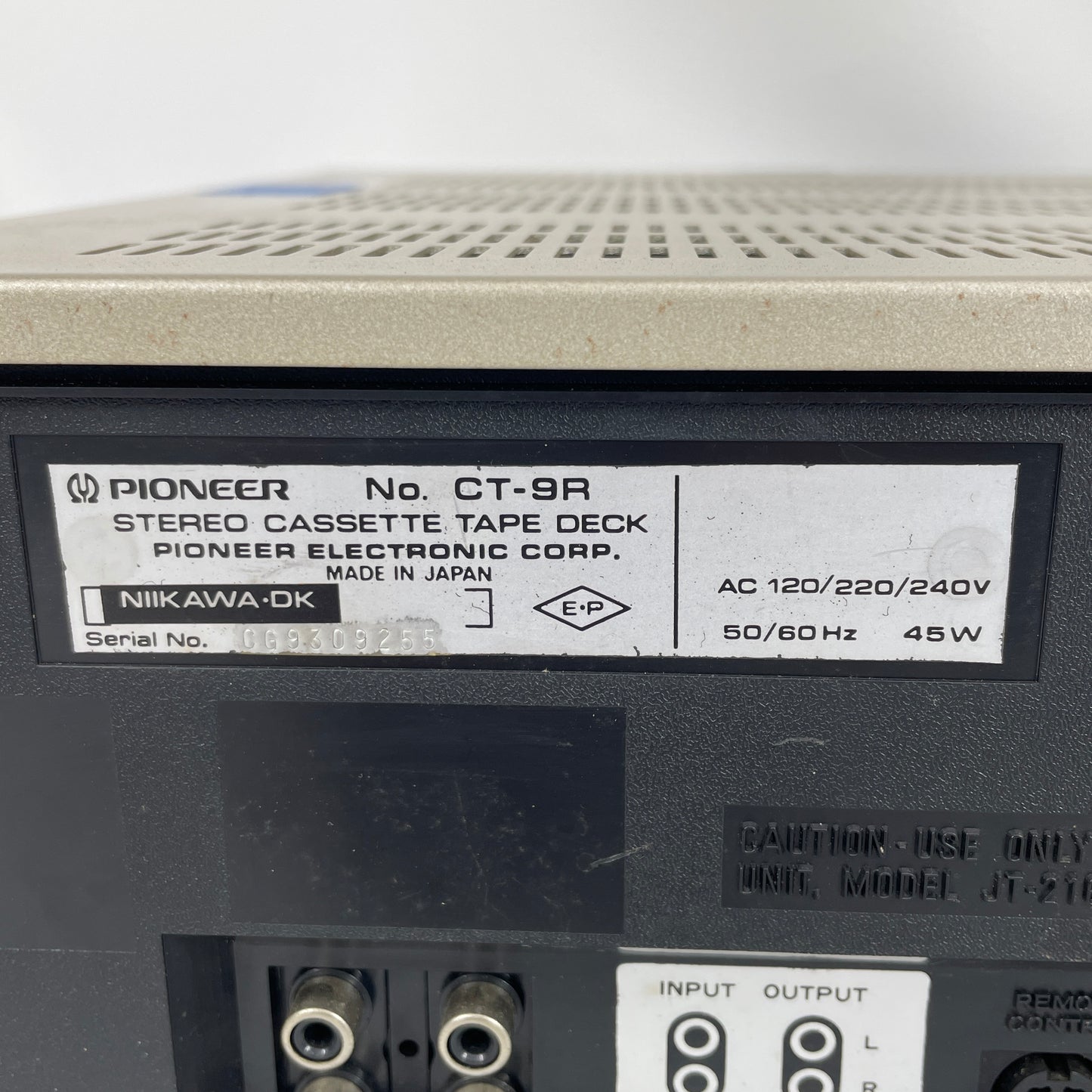 Pioneer CT-9R Stereo Cassette Tape Deck