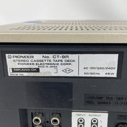Pioneer CT-9R Stereo Cassette Tape Deck