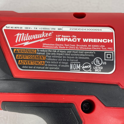 Milwaukee 9070-20 120V 1/2 in. Impact Wrench with Rocker Switch