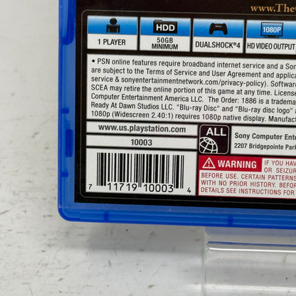 The Order: 1886 (Sony PlayStation 4 PS4, 2015)